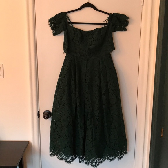 ASOS PETITE Off The Shoulder Lace Midi Dress - Picture 6 of 8